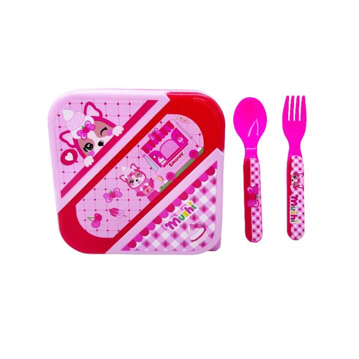 LUNCH BOX CON CUBIERTOS SIMONES