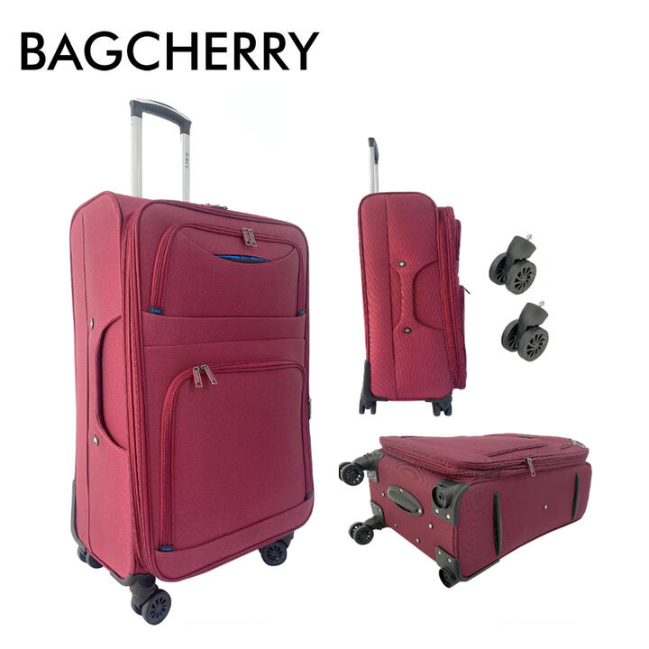 VALIJA CARRY ON TELA ROJA